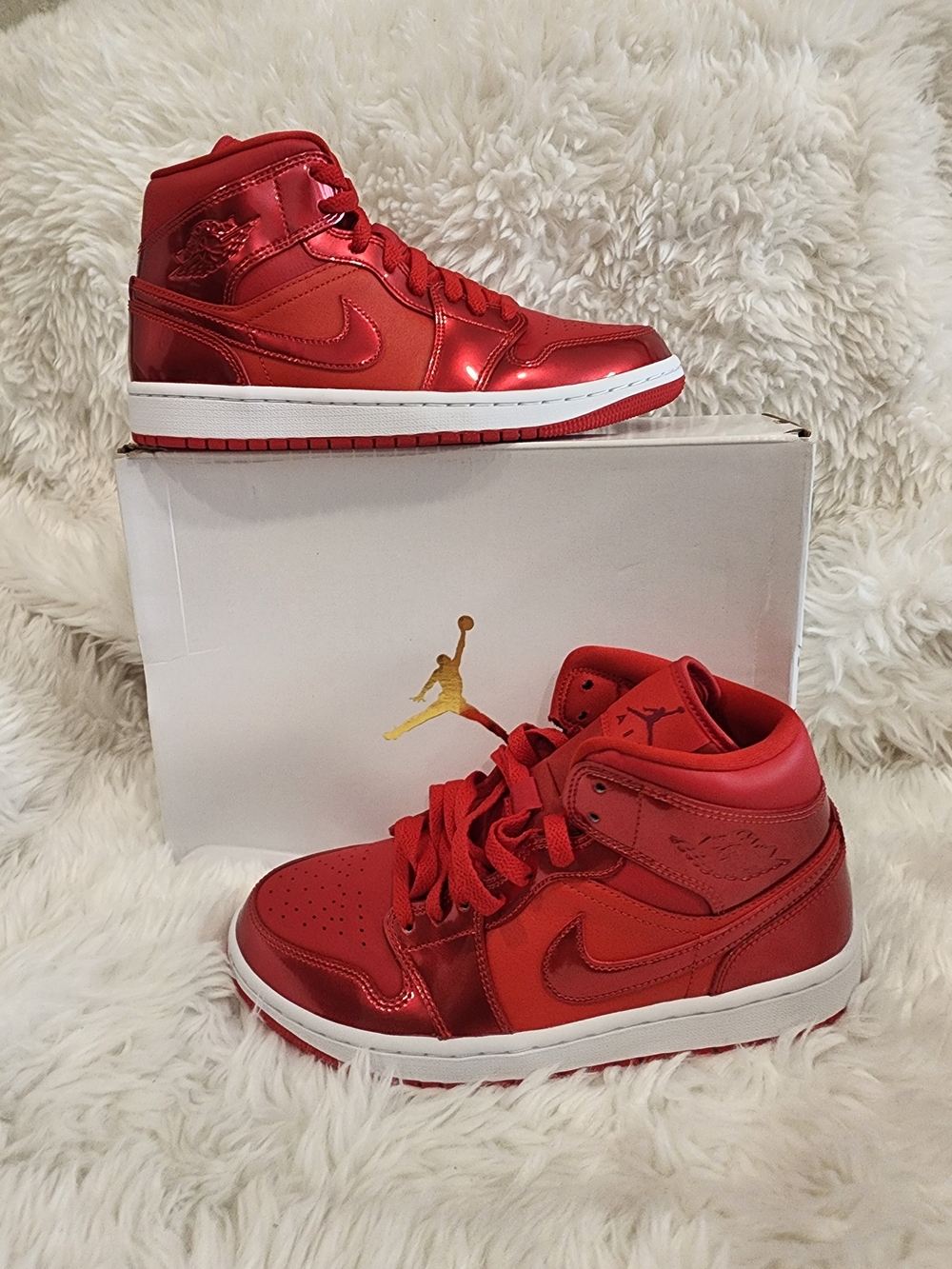 Kids Red High-Top Basketball Sneakers - Nike Air Jordan Style